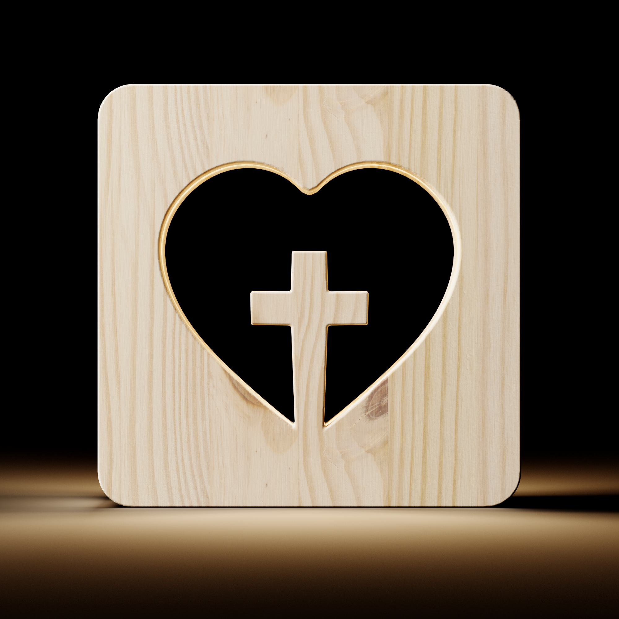 Heart + Cross Lamp